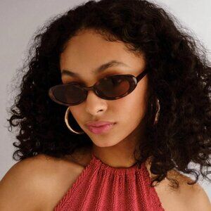 AIRE Fornax Dark Tort Oval Sunglasses Brown Lens Women’s UV3 Recycled NWOT